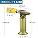Molgoc Butane Torch with Heat Guard,Refillable Kitchen Torch Lighter,Adjustable Flame,All Stainless Steel,Yellow Heat Guard.(Butane Gas Not Included) (Yellow)