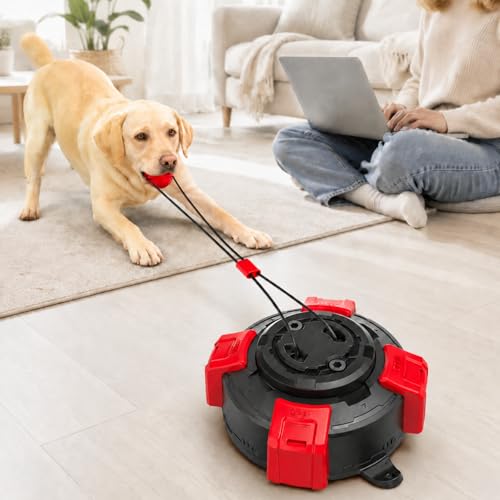 Interactive Dog Tug of War Toys with Powerful Suction Cup Mentally Stimulating Toys for Aggressive Chewers Puppy Molar Ball Chew Toy to Keep Them Busy Teeth Cleaning Toys for Small Medium Breed Dogs
