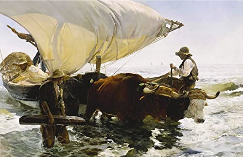 Toile Sorolla Le retour de la pêche poster mural sans cadre 58x90