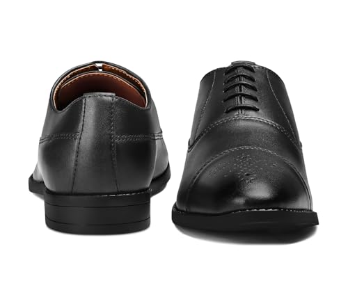 Image of LOUIS STITCH Derby Formal Shoes for Men | Lace-Up Cap Toe | Ideal for Business, Casual, Parties (RGCTBB)
