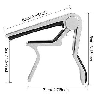 1 capo de guitare capodastre universel en alliage d’aluminium argenté pour guitare acoustique basse de guitare… - Les Beatles, Paul McCartney, John Lennon, RIngo Starr, George Harrison 1 capo de guitare capodastre universel en alliage d'aluminium argenté pour guitare acoustique basse de guitare… – Image 4