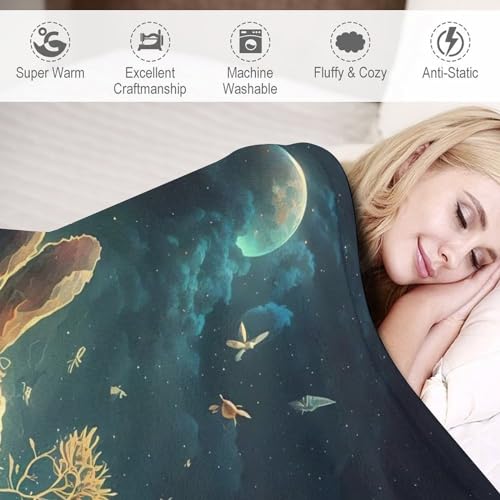 Manta de franela de conejo contra el frío corporal en un sofá o cama sin pesar 6