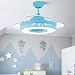 Produktbild Led schlafzimmer unsichtbare fan licht moderne kreative fan kronleuchter kinder restaurant wohnzimmer macarons junge mädchen kinderzimmer led hause schmiedeeisen deckenventilator licht