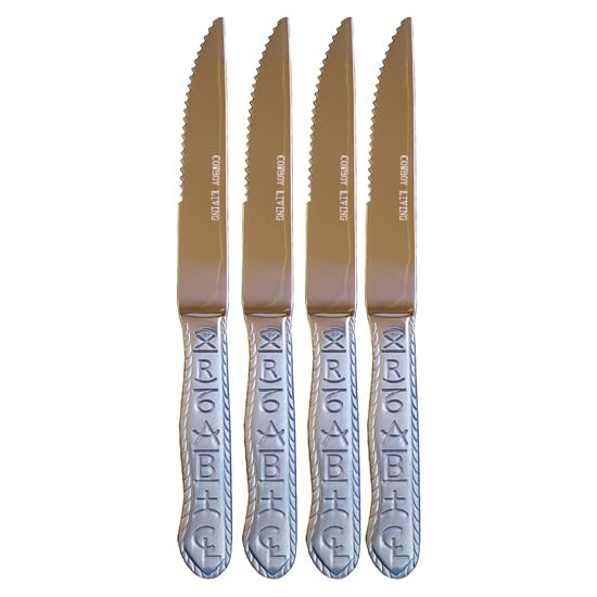 Cowboy Living Ranch Brands Stainless Steel Western Flatware/Silverware Steak Knife Set (4 piece)