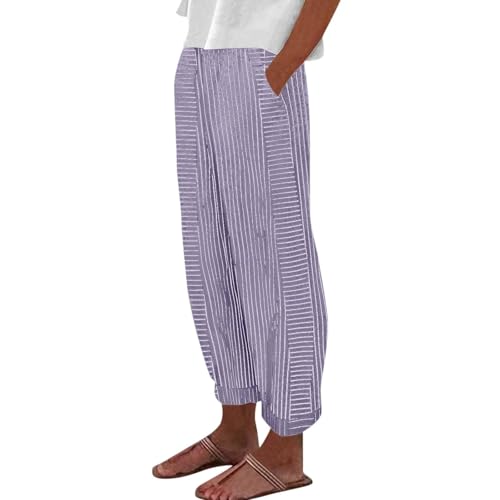 Pantalon de jogging en lin confortable femme idéal pour vacances et été