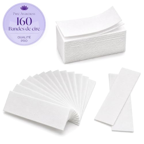 160 bandes d'épilation en non-tissé pour cire chaude & sucre