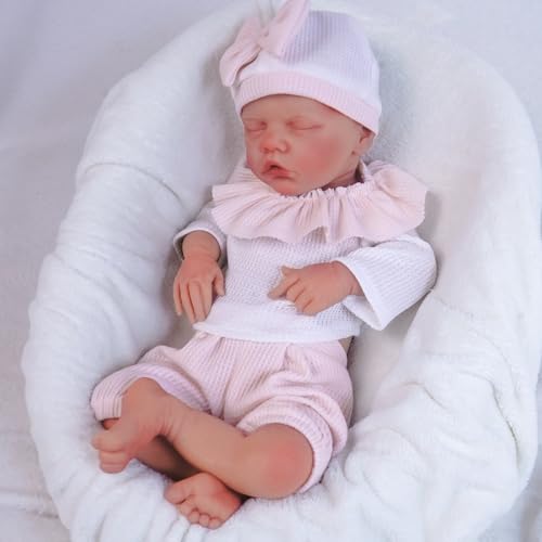 Muñeca Reborn Bebé de Silicona Realista 49 cm miniatura 1