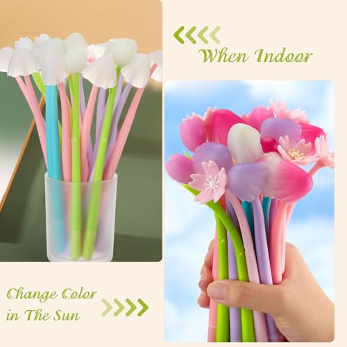 Bolígrafos Florales Cambia Color 60 Pzs Negra 0.5mm Gel miniatura 4