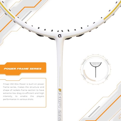 Image of Apacs Finapi 232 Xtra Power + Falcon Kitbag Combo | 40LBS Extra Strong Frame | 100% Top-Grade UHM Japanese Graphite | Professional Unstrung Racket with Free Full Cover | Premium Badminton Combo Set