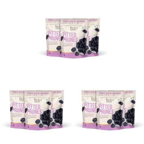 Image of KitchenSmith Pitted Prunes - Pack of 9 (250gm Each) | Rich In Potassium | High In Vitamins And Fiber | No Added Sugar | Moist & Delicious | Dry Fruit