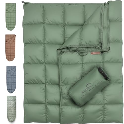 Down Camping Blanket with Footbox Packable & Water-Resistant