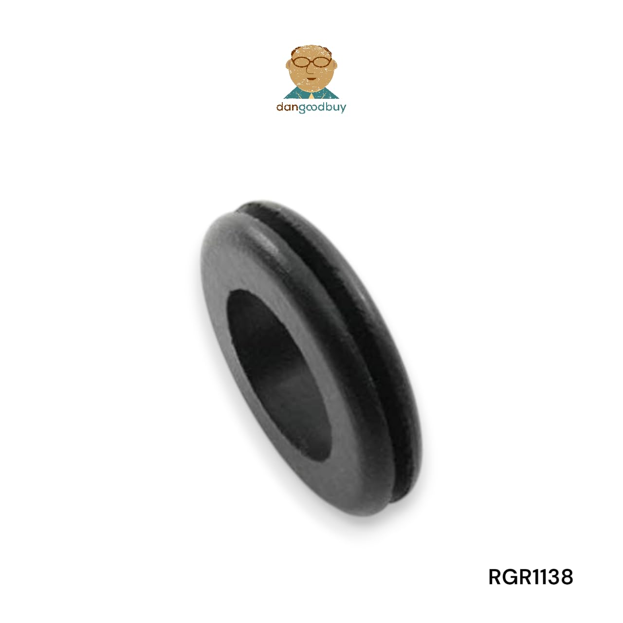 Pkg of 12 - Push-in Grommet - SBR Rubber- Fits Panel Hole 1 3/8" Inch, Inner Diameter 1", Fits Panel Thickness 3/32"