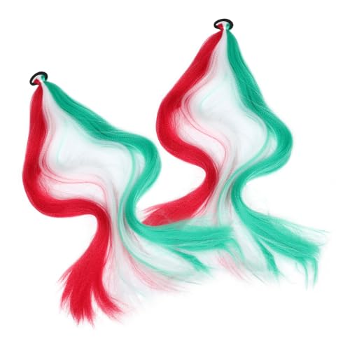 FRCOLOR 2pcs Colorful Wig Ponytail Extension for Boys and Gi