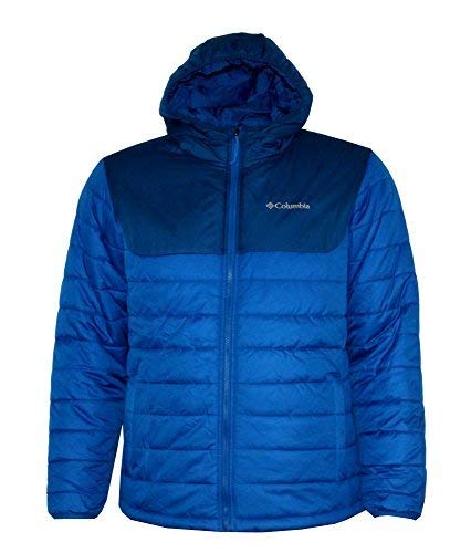 Manteau chaud Columbia contre le froid doudoune capuche bleu XXL homme