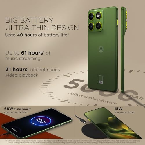 Image of Motorola Edge 70 5G Smartphone (Pantone Gadget Gray, 8GB RAM, 256GB Storage) | Snapdragon 7 Gen 4 Processor | 6.7 inch FHD+ AMOLED Display | 50MP + 50MP AI Dual Camera | 5000mAh Battery