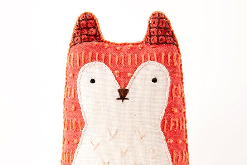 Image of DIY Embroidery Doll Kit by Kiriki Press | 3 Skill Levels - Beginner to Advanced (Fox - Level 2)