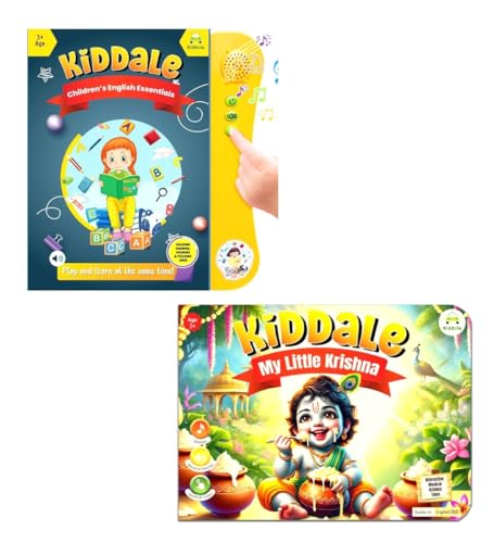 Image of Kiddale Dual 2‑in‑1 Combo: English Essentials & My First Krishna Interactive Sound Book Pack