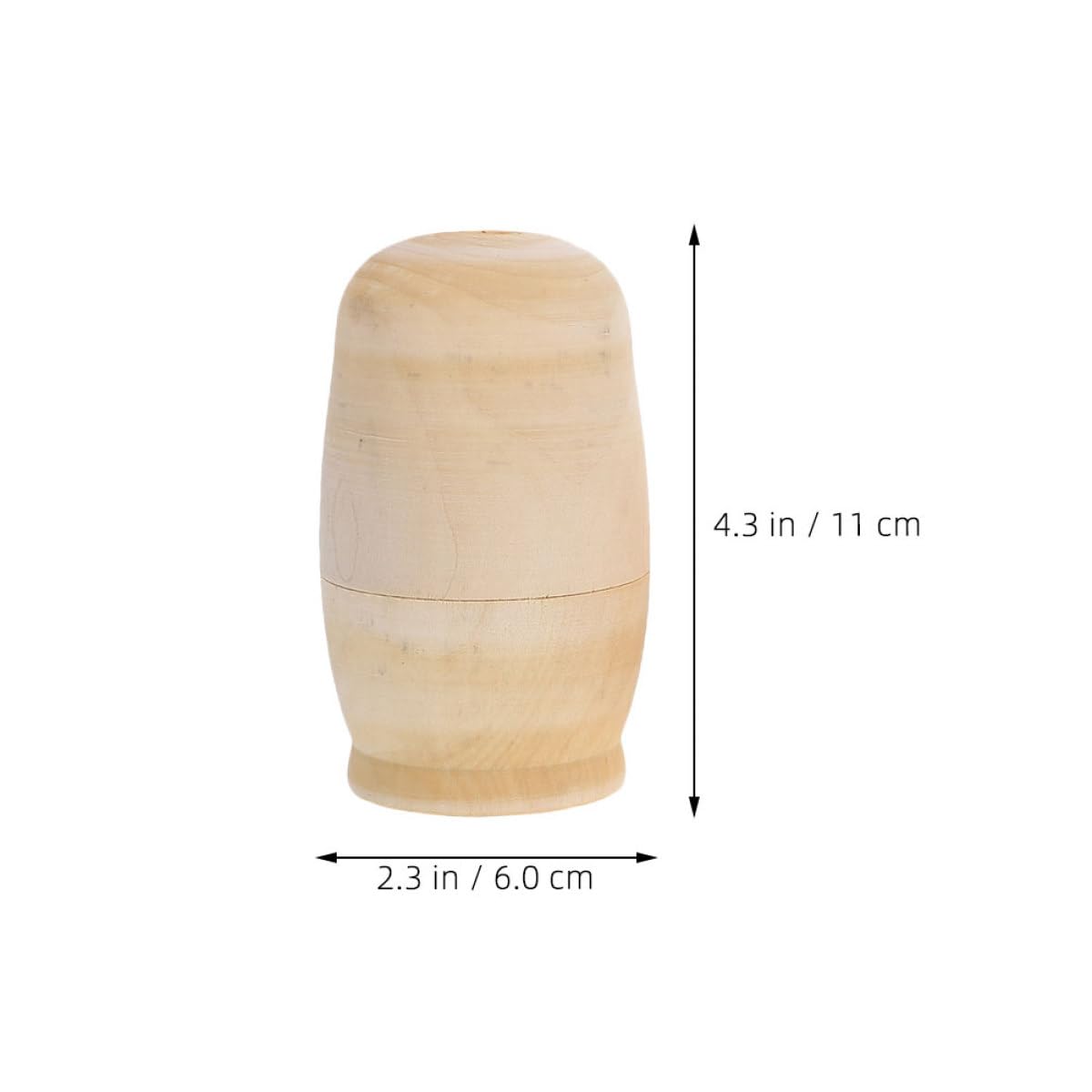 GARVALON Matrioska Russa Bianca 5 Set in Legno per Bambini e Adulti