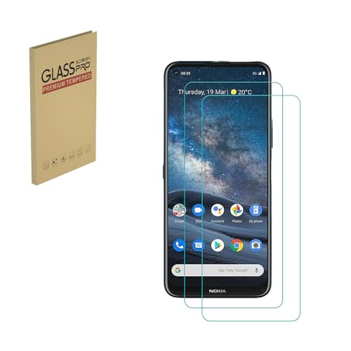HYGMOCC Protector de pantalla para Nokia 8.3 Película protectora de vidrio templado HD 9H Dureza Estuche Amigable Fácil instalación Anti arañazos Libre de burbujas (2 piezas)
