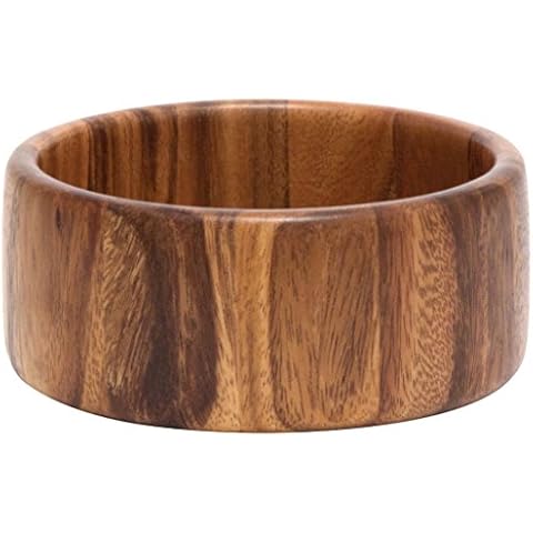 Lipper International Acacia Straight-Side Serving Bowl for Fruits or Salads, Small, 6" Diameter x 2.5" Height, Single Bowl Cover