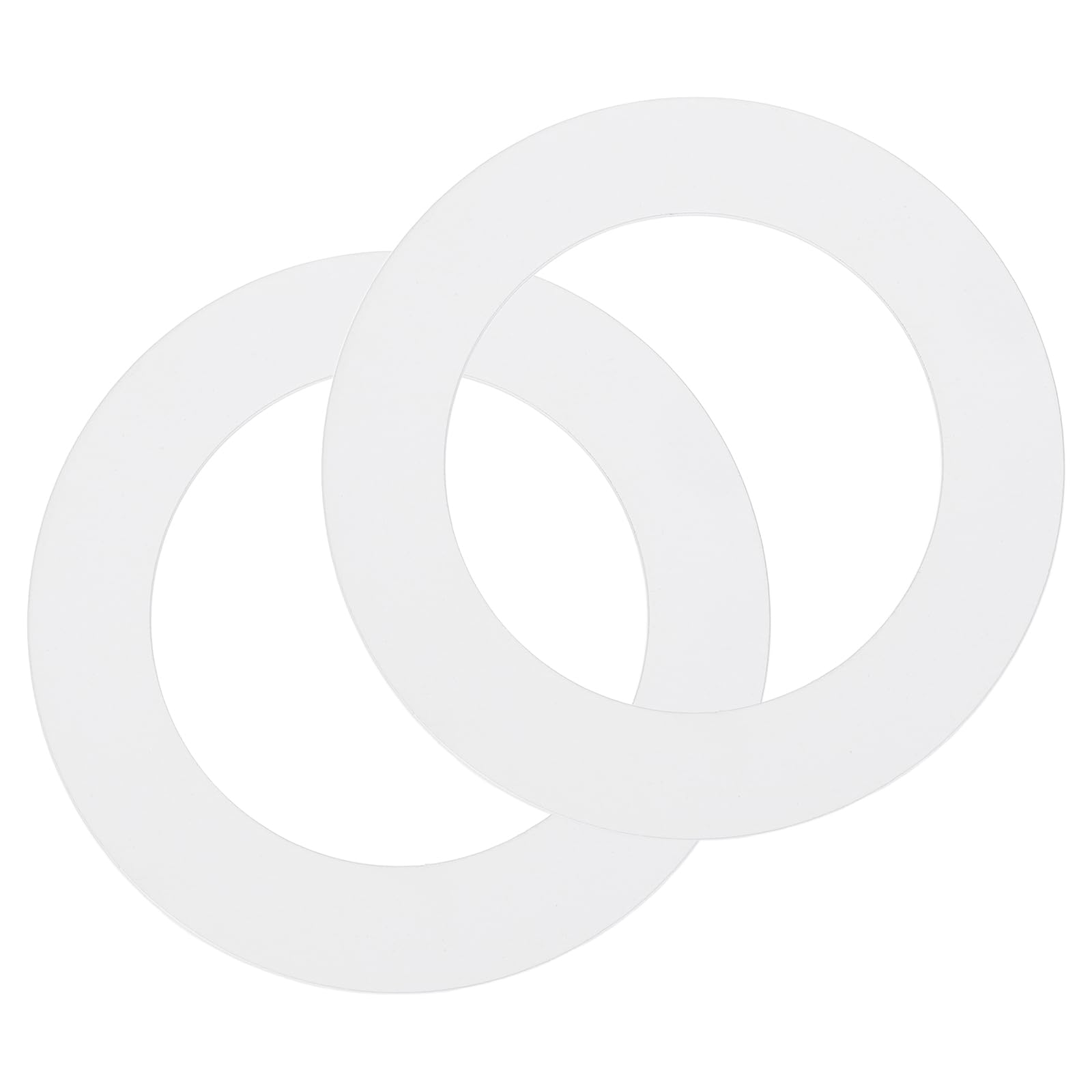 sourcing map 2Pack Goof Rings, 2.4" ID 3.6" OD Steel Flat Goof Trim Ring Light Cover Plate Flush Mount Can Converter for Recessed Downlight Vent Ceiling Medallion Wall Hole Decor, Matte White