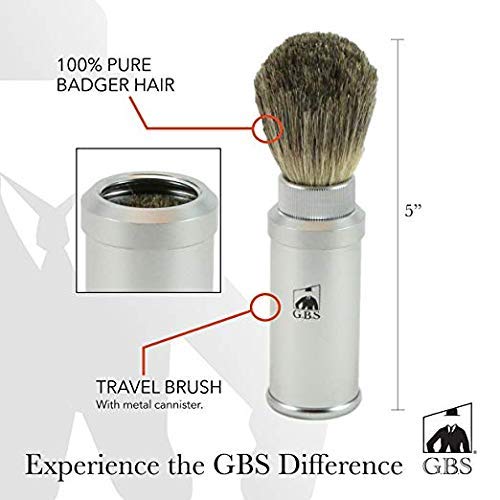 G.b.s Men's Futur Adjustable De Safety Razor With Badger Brush, Chrome Brush And Alum Block, Leather Case, Ocean Driftwood Shave Soap + Tin W/Lid And Blades! #TOP1