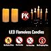 xiangpeng Flickering Flameless LED Candles with 10-Key Remote & Timer, Waterproof Outdoor Indoor f Battery Operated Candles for Home/Wedding/Festival Décor Set of 2 (D3 x H5.5) Ivory