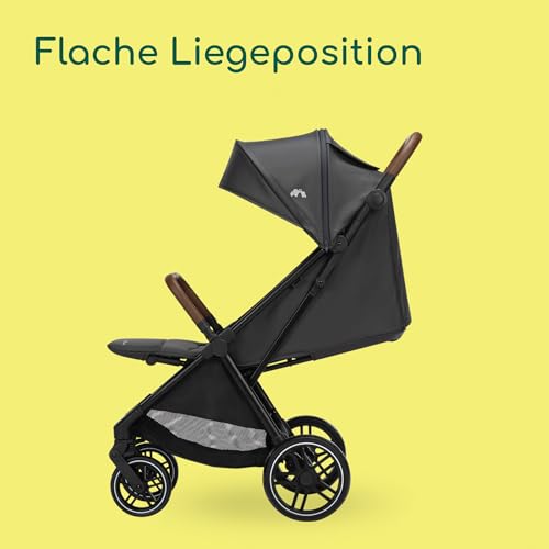 Bebeconfort Indra, Kinderwagen, 0–4 Jahre (22 kg), Schnell automatisch klappbarer Kinderwagen, Integr. Federung, Klein zusammenklappbar, Flache Liegeposition, Mit Autositz kompatibel, Mineral Graphite