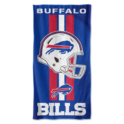 Serviette de plage Buffalo Bills Wincraft en microfibre douce de 30x60 cm pour le bain