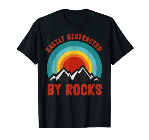 Fácilmente distraído por las rocas Geología Colector de piedra Geólogo Camiseta