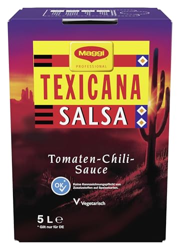 MAGGI Professional Texicana Salsa, Tomaten-Chili-Sauce, servierfertig, 1er Pack (1 x 5L Beutel)