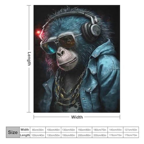 Tapis douillet DJ Singe couverture polaire flannel douce - 6