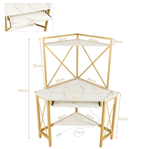 Bureau triangulaire gain de place pour optimiser les petits angles de chambre - 4
