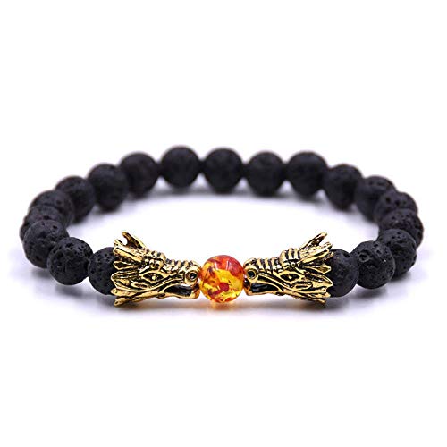 Bracelet en pierre volcanique 8mm élastique pour en finir avec les fermoirs fragiles
