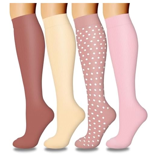 Laite Hebe 4 Pairs-Compression Socks for Women&Men Circulation-Best Support for Nurses,Running,Athletic