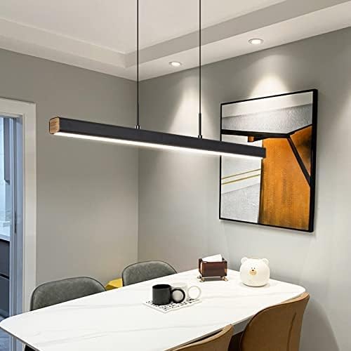 Generic Ceiling Chandelier Lamp, A Minimalist Word Dining Room Chandelier Land Strip Modern Dining Lamp Luxury Dining Lamp Dining Room Bar Table Lamp Desk Light (L120cm white) photo 2