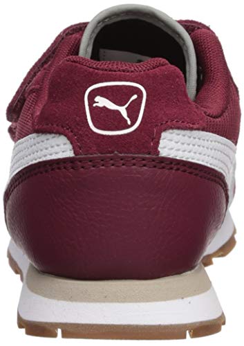 PUMA PUMA unisex-baby Vista V Sneaker, cordovan-white, 5 M US Toddler