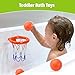 MARPPY Bath Toys - Bathtub Basketball Hoop for Kids Toddlers - Mold Free Bath Toys with Suction Cup & 3 No Hole Balls - Shower and Bathtub Toys for Toddlers - Boys Girls