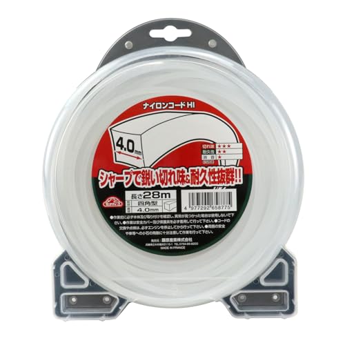 セフティー3(Safety-3) ナイロンコードHI 四角型 直径4.0mm×28m シャープで鋭い切れ味&耐久性に優れる