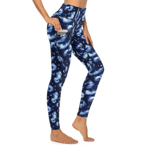 Legging d'entraînement fantastique pour femme avec motif lune magique