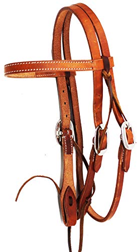 CHALLENGER Amish USA Horse Saddle Tack Bridle Western Leather Headstall Pony 78RT05TN