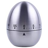 Artmice-Egg Shaped Stainless Steel Timer Kitchen Timer Mechanical Alarm Clocks