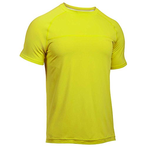 T-shirt Under Armour Sunblock SS Tee jaune idéal pour le running en plein air