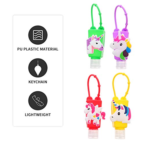 PIXNOR 4 PeÃ§as de Garrafa de Viagem Vazia Porta-Chaves Porta-Chaves Garrafa de PlÃ¡stico de UnicÃ³r