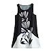 Produktbild Livoral Mädchen Cartoon Kleid Teen Kleinkind Kind ärmellose 3D Cartoon Print Freizeitkleidung(Schwarz-2,Large)