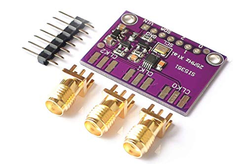 DollaTek CJMCU-5351 Si5351A Si5351 I2C 25MHZ Contrôleur Horloge Générateur Conseil Breakout Board 8KHz à 160MHz 3-5VDC pour Arduino IDE Cover