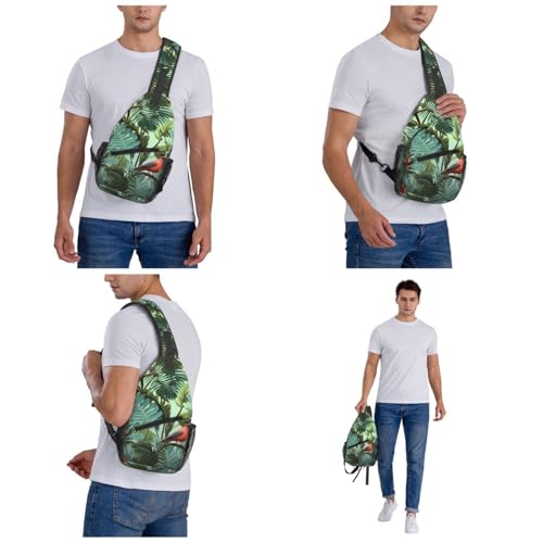 Bolso tipo Sling para hombres y mujeres negro miniatura 6