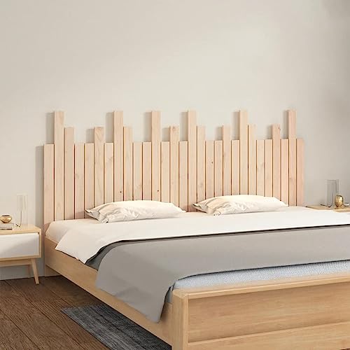 Genérico Cabecero de Cama de Pared Madera Maciza de Pino 185x3x80 cm Mobiliario,Camas y Accesorios,Cabeceros y pies de Cama Marrón 8,92kg
