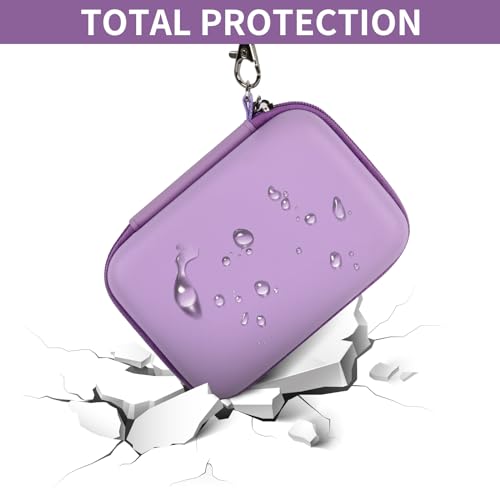 PAIYULE Travel Case Compatible with RG353V/ RG353VS/ R36S Retro Handheld Game Console, Handheld Emulator Storage Holder Organizer, Android Game Console Carrying Bag (Box Only) (Purple)