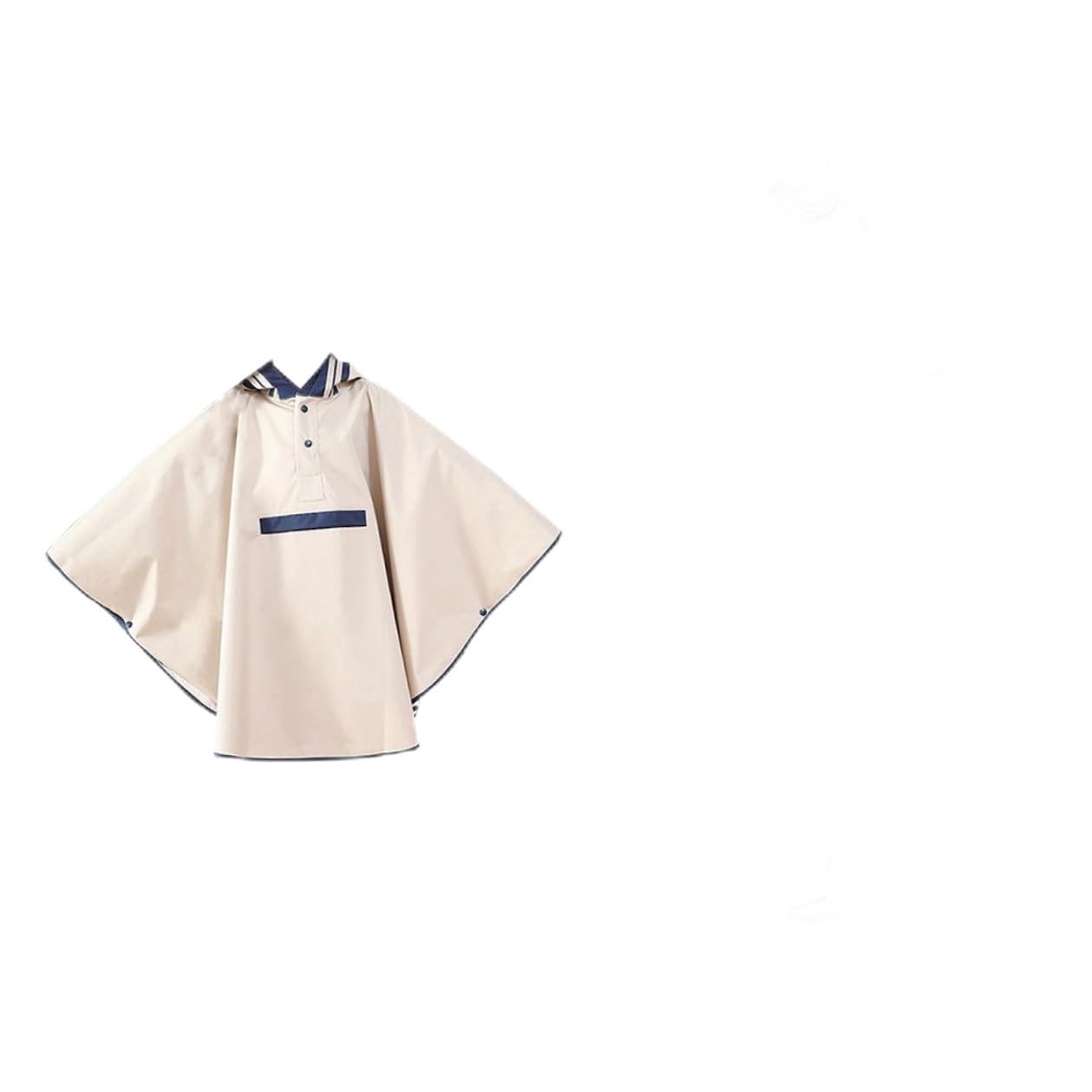 MAGICLULU Poncho per Cappuccio Allungato, Mantellina Antipioggia Ecologica Blu Scuro, Giacca Antipioggia Leggera per Uso Quotidiano, Viaggi e Attività All’aperto